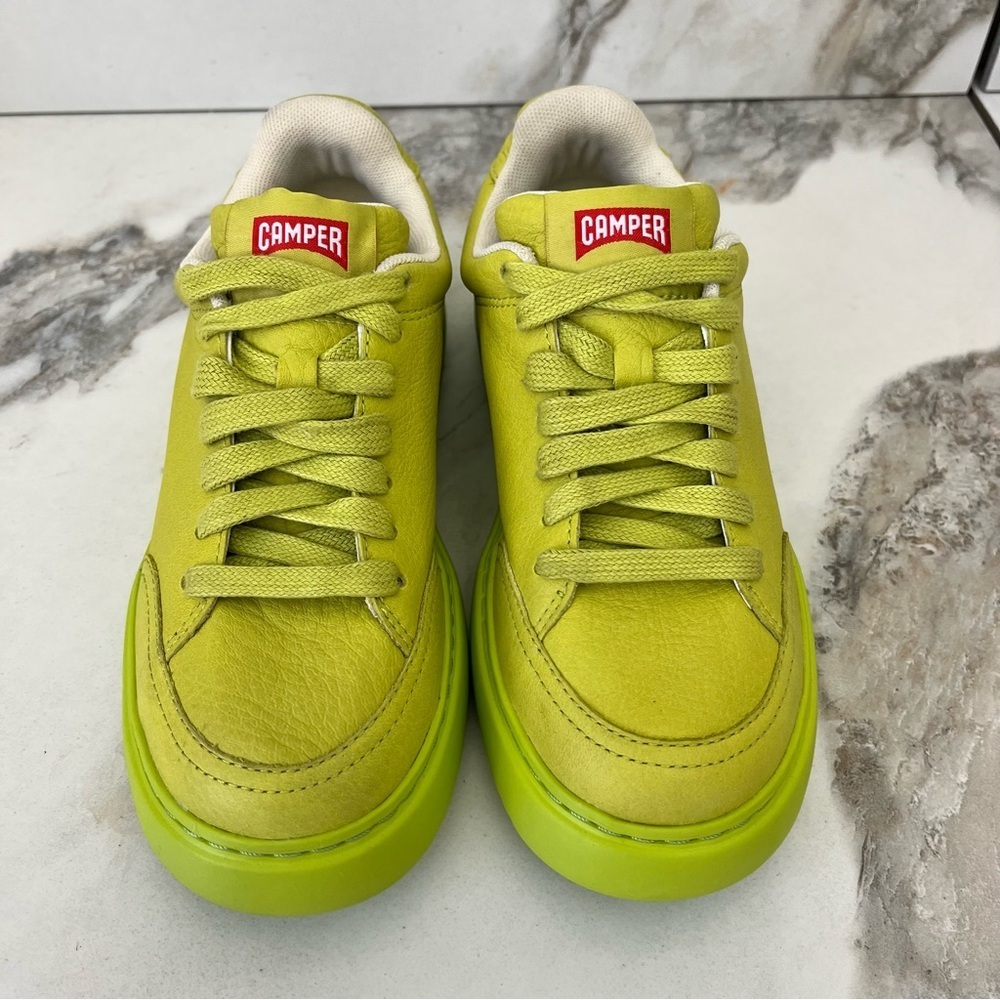 CAMPER Runner K21 Platform Sneakers in Green Leather Size 5 NEW - Picture 7 of 16